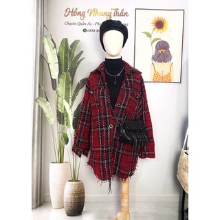 áo sơ mi dạ tweed cá tính