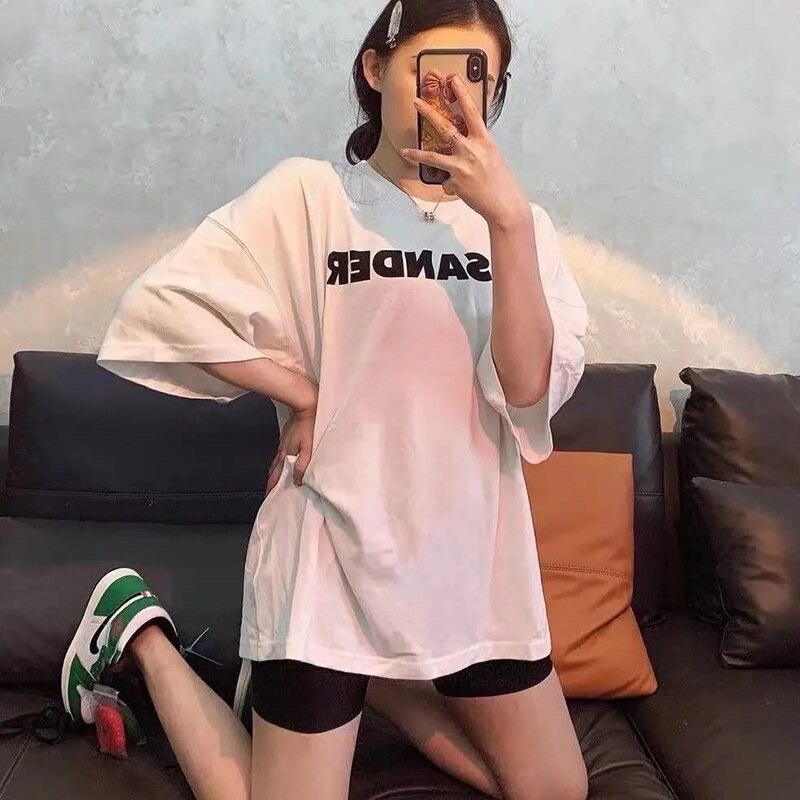 Áo thun tay lỡ Sander cotton 100%