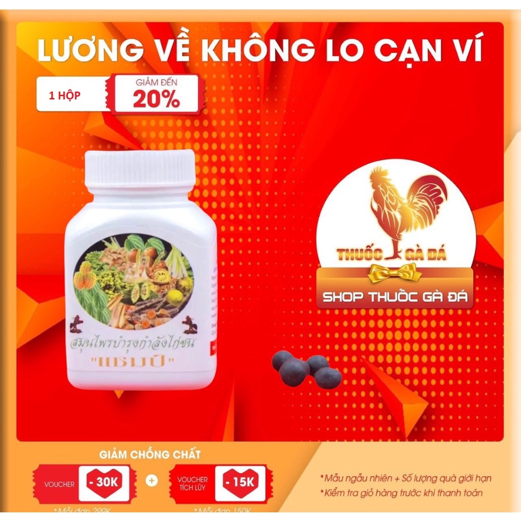 VITAMIN RAU CỦ dành cho gà đá 1 Hộp 100 viên