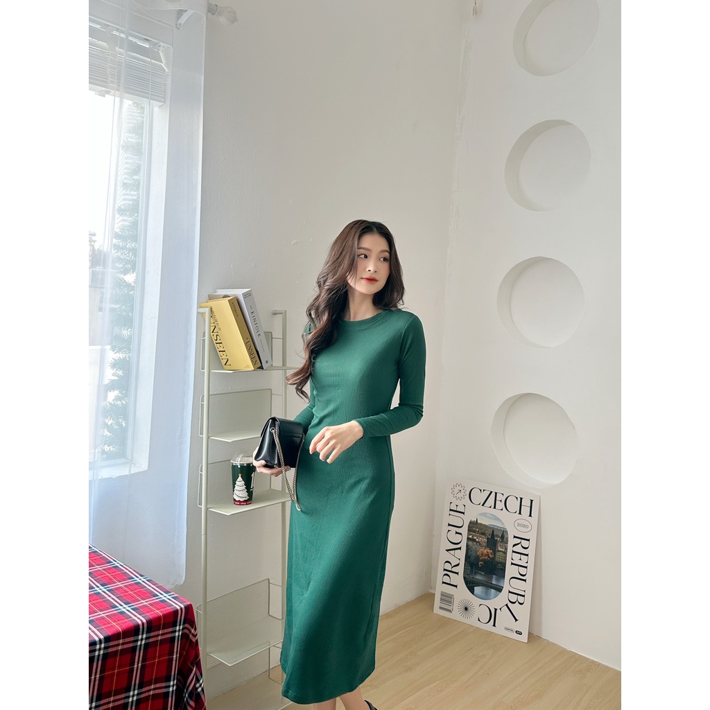 YU CHERRY | Đầm thun nữ ôm body hack dáng The Sheath Dress YD167