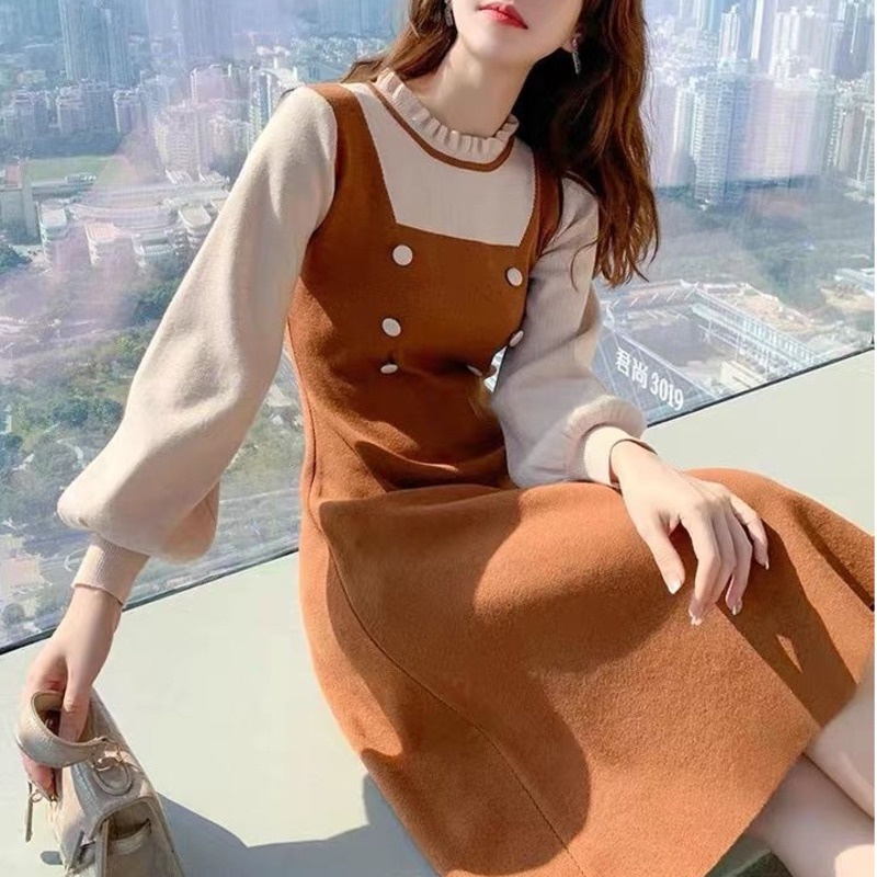 Đầm Dệt Kim Cổ Tròn Dáng Dài Thiết Kế Thanh Lịch