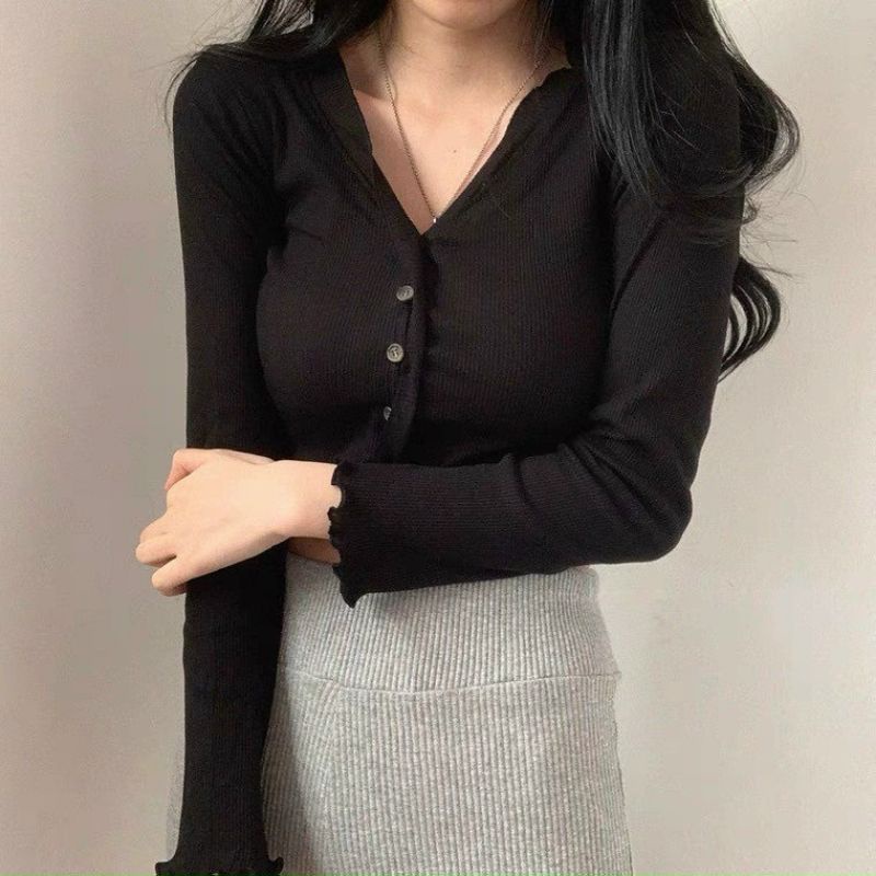 ÁO THUN CỔ TIM TAY DÀI BIGSIZE 60-95KG
