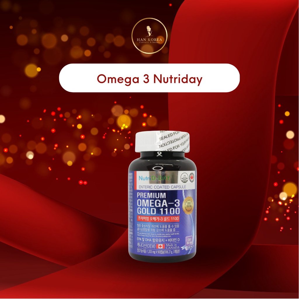 Viên uống Omega 3 giảm cân, đẹp da, bảo vệ mắt - 90 Viên HÂN KOREA