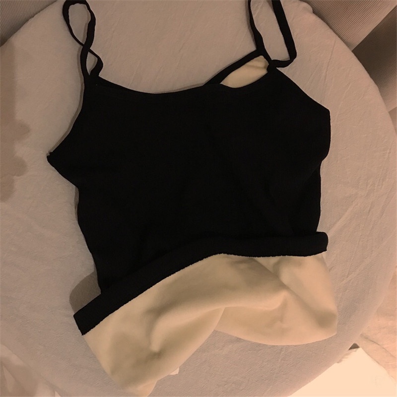 NRVP Áo Tank Top Đơn Co Giãn Phong Cách Hàn Quốc Mới Với Đệm Lót