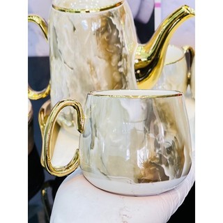 Bộ ấm chén vân đá cá