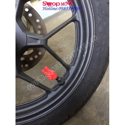 Bộ 2 cái Chụp Van Vòi Cho Xe Máy Kiểu Ngón Tay Nhiều Màu, gắn được cho mọi loại xe