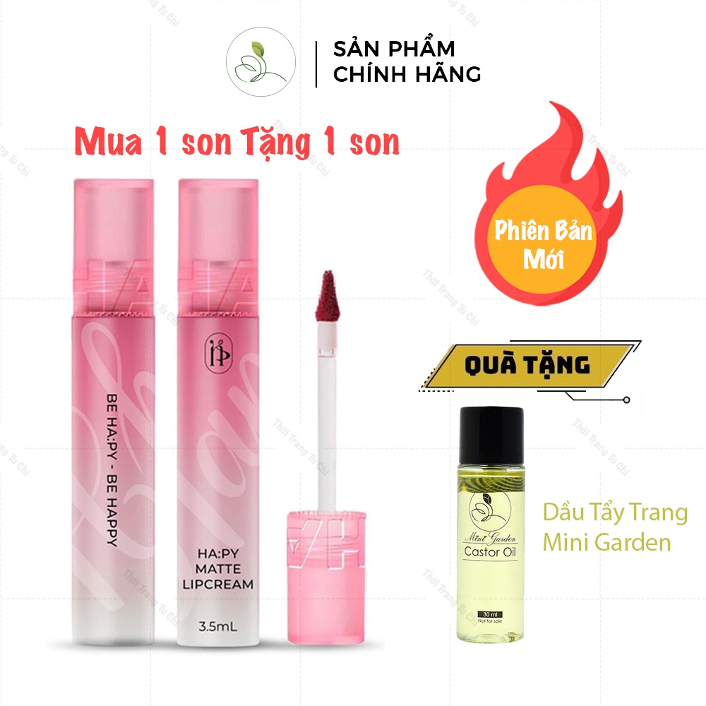 Son Happy Matte Lipcream siêu lì kháng nước lâu trôi MiniGarden 3.5ml phiên bản mới 2023