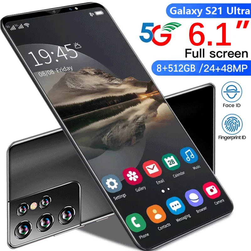 Galaxy S21 Ultra 6.1inch 12GB + 512GB sim kép giá rẻ điện thoại sinh viên giá rẻ hỗ trợ 4G / 5G wifi điện thoại COD