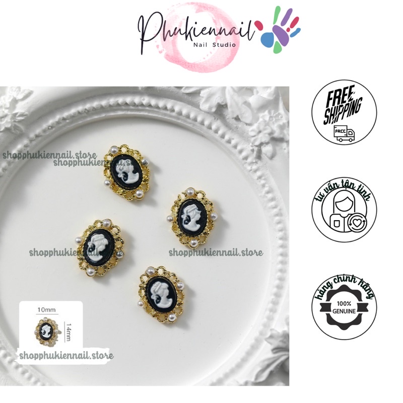 Charm cô gái gắn nail kiểu mới xinh xắn cham cô dâu