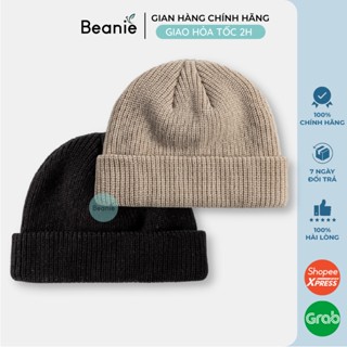 Mũ Len Ngắn Trơn Hàn Quốc Nhiều Màu BEANIE Thời Trang đẹp , Nón Len Unisex Nam Nữ Giá Rẻ Hot Trend 2024 Màu Đen, Be B002