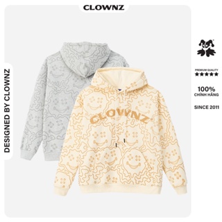 Áo khoác hoodie local brand ClownZ Melting Face nỉ bông có mũ unisex nam