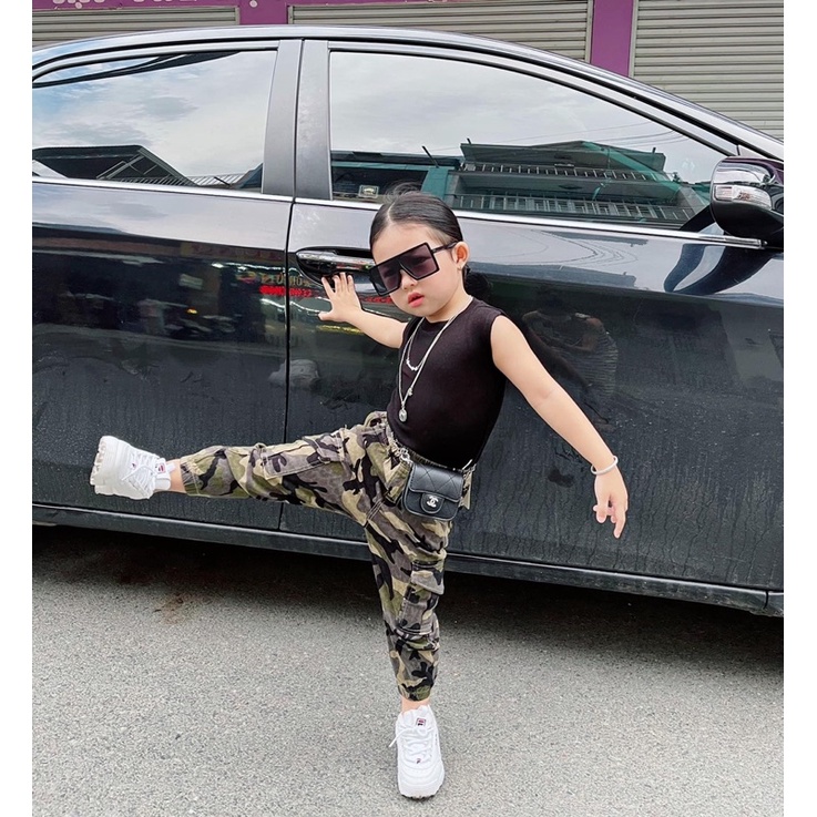 Quần lính jean cho bé