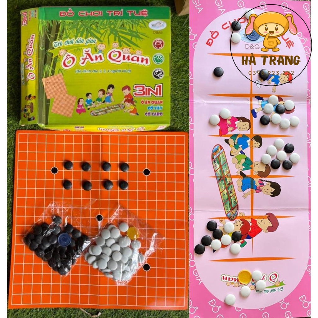 TRÒ CHƠI DAN GIAN Ô ĂN QUAN, TRÒ CHƠI 3 TRONG 1, Ô ĂN QUAN, CỜ VÂY, CỜ CARO