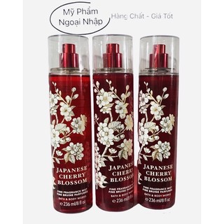 ( Mẫu Mới 2022) Xịt Thơm Toàn Thân Bath & Body Works Fine Fragrance Mist - Janpanese Cherry Blossom