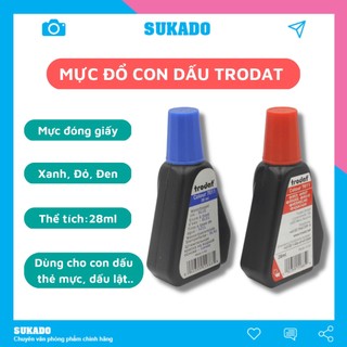 Mực dấu Trodat dùng cho các con dấu, dấu tên, dấu tròn, dấu lật tự động SUKADO
