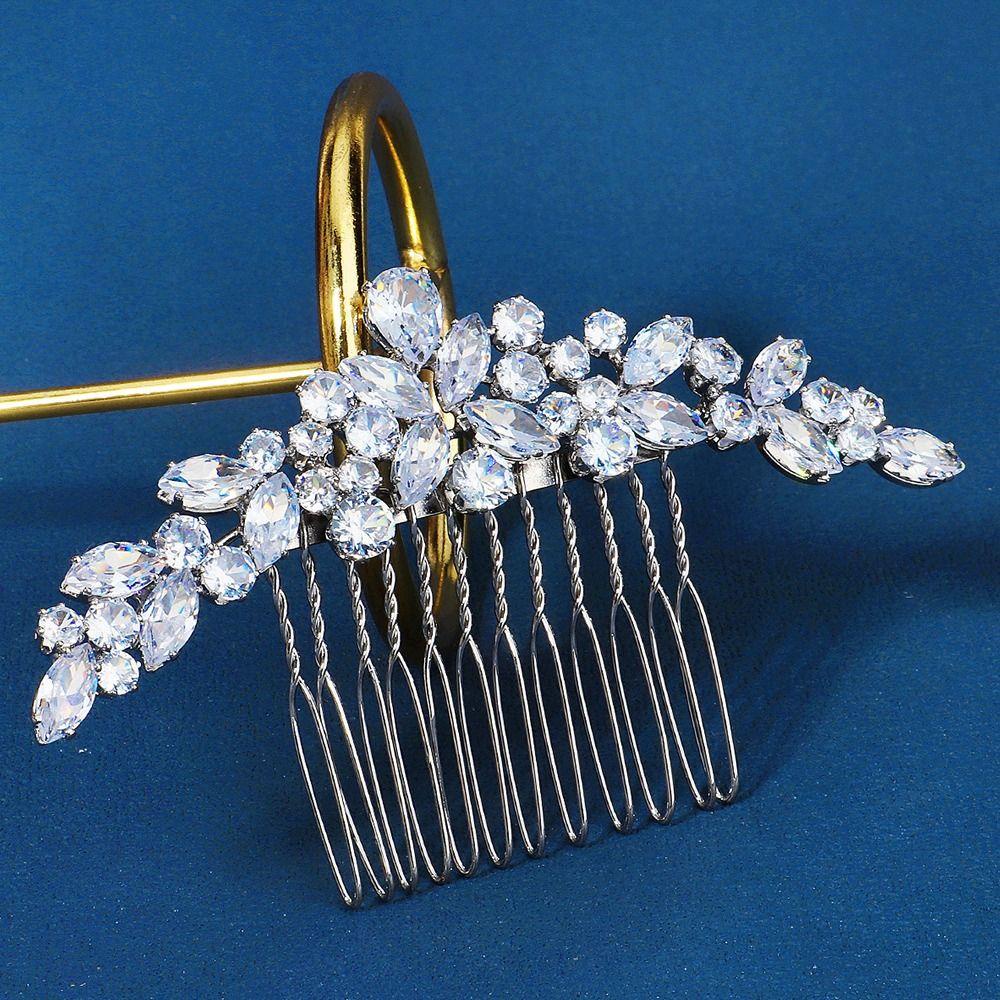 Lược Cài Tóc Trang Trí Hình Hoa Lá Cho Cô Dâu MIHAN1