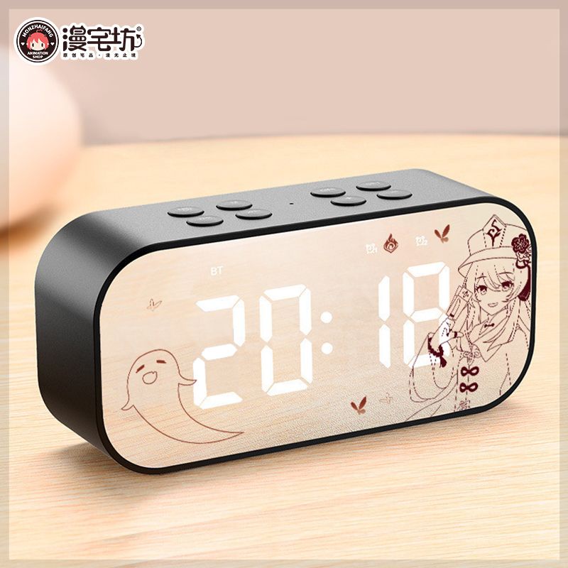 Genshin Impact Loa Nghe Nhạc Bluetooth Không Dây Mini Loa Di động Dễ Thương Loa Bluetooth Có Đồng Hồ Báo Thức Genshin Impact