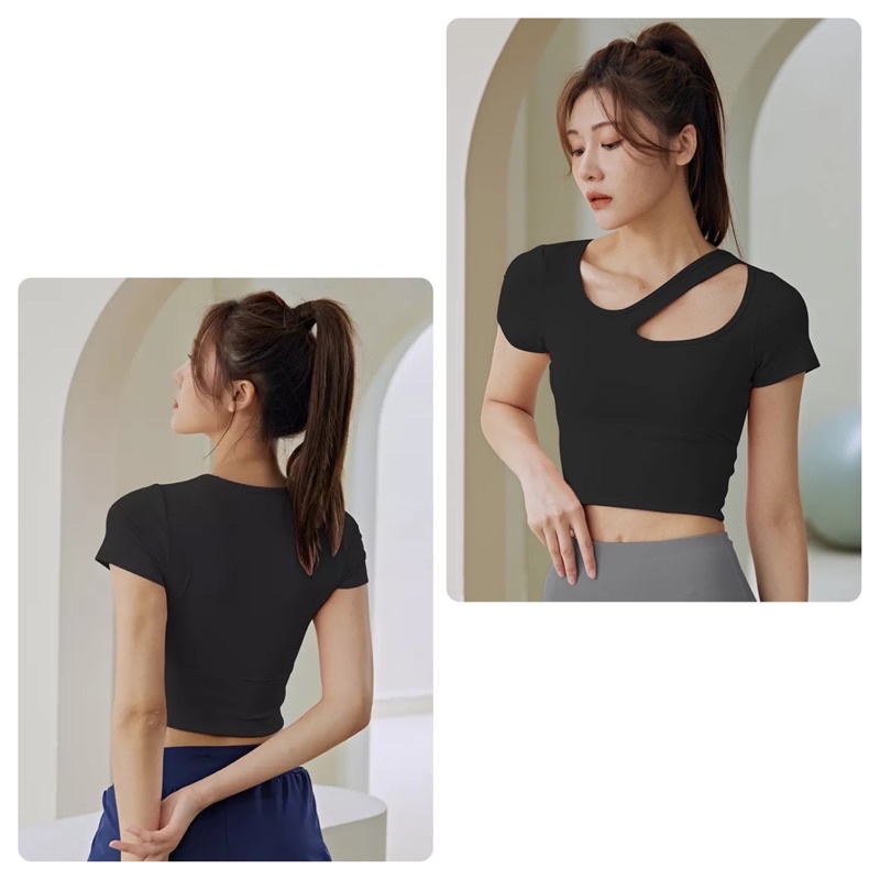 Áo Croptop Chuyên Tập Gym Yoga Có Sẵn Mút Ngực Ôm Sát Người