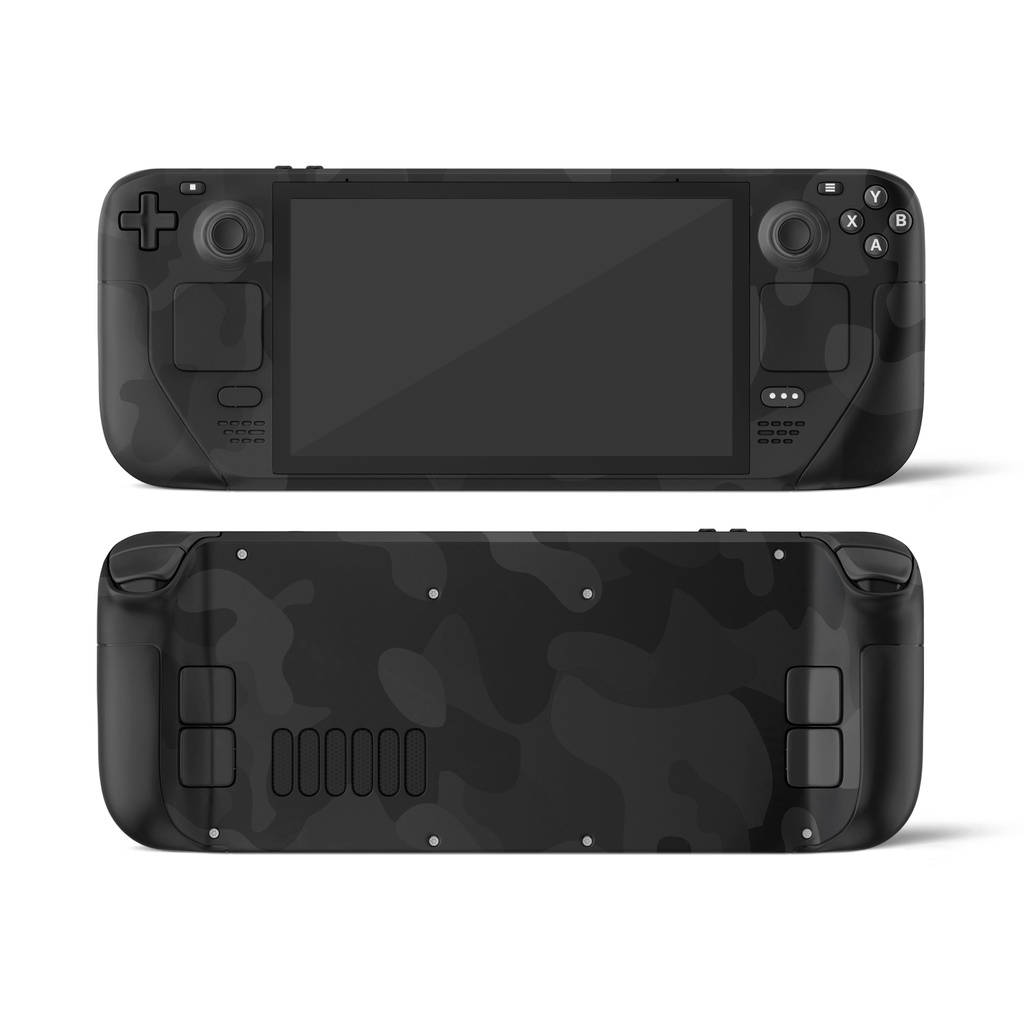 Skin dán Steam Deck mẫu Black Camo (Đã cắt sẵn chi tiết, dễ dán)