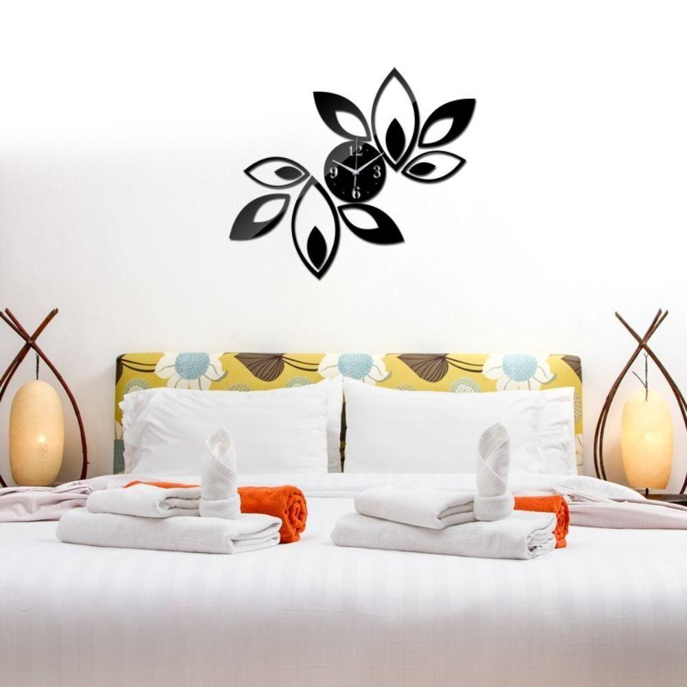 Aaron1 Đồng Hồ Dán Tường Mặt Gương Acrylic 3D Không Khung Sáng Tạo Trang Trí Phòng Khách / Phòng Ngủ