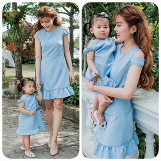 [Giao hỏa tốc] Đầm đôi mẹ và bé  - Áo dài Hiếu Hạnh