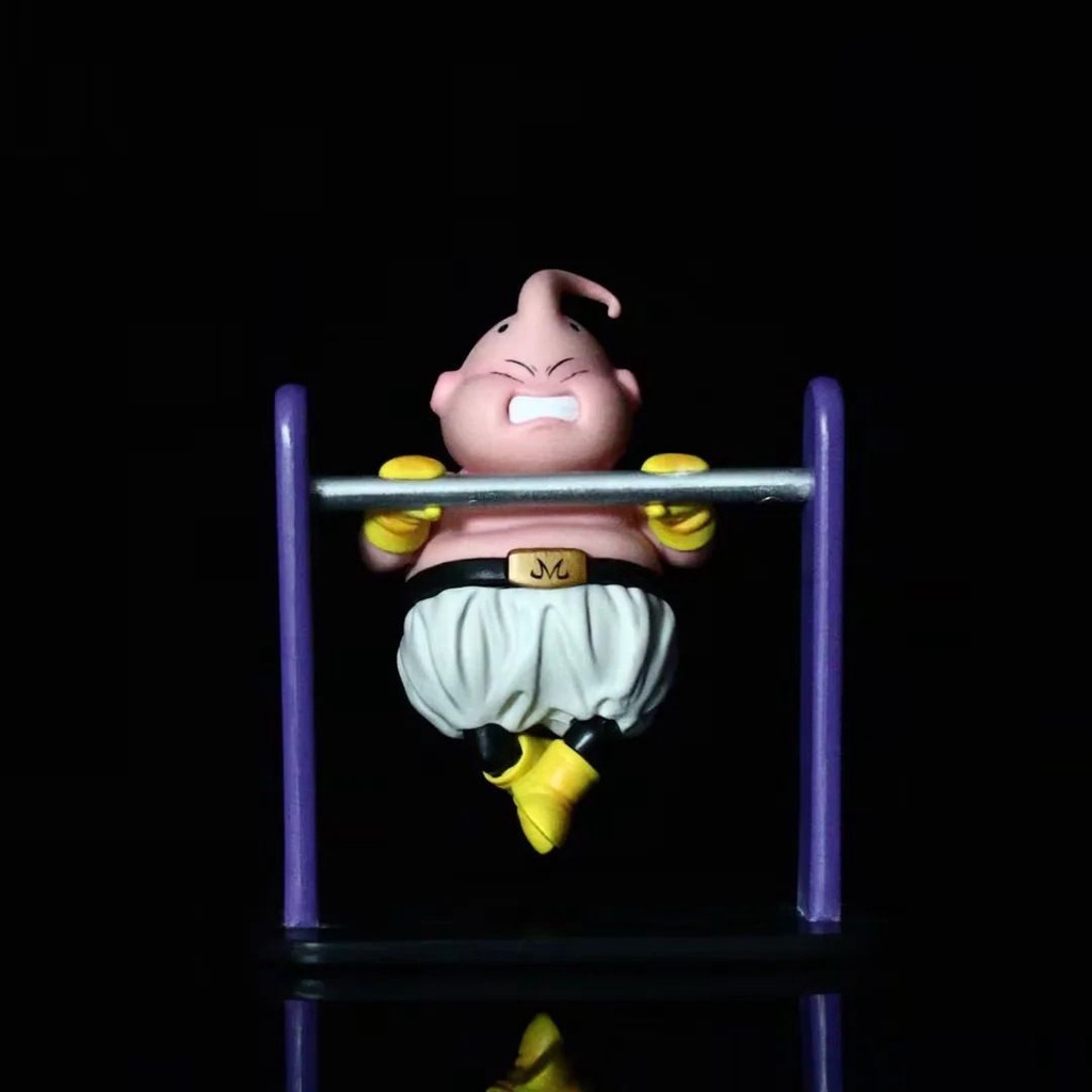Búp bê trang trí hình Dragon Ball Z Majin Buu hoạt hình tập thể dục bằng PVC 7.5cm món quà trẻ em