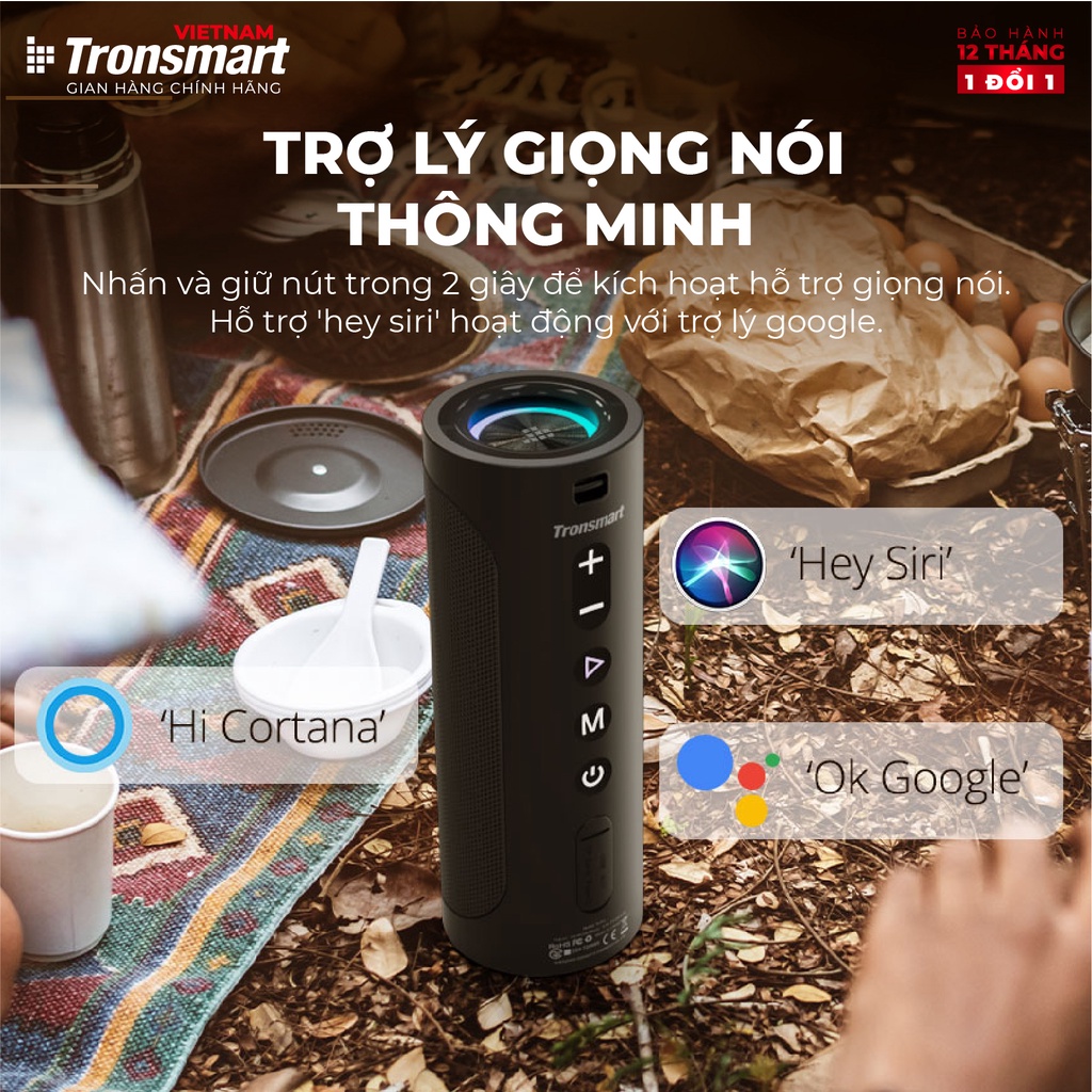 Loa Bluetooth Tronsmart T6 Pro 45W Chống nước IPX6 Ghép nối 2 loa - Hàng chính hãng - Bảo hành 12 tháng