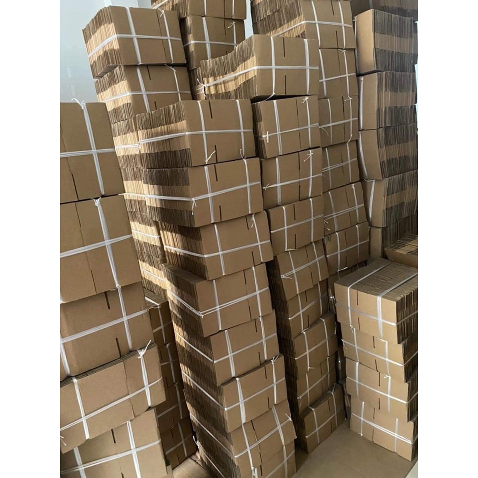 30x20x15 Combo 5 hộp gói hàng carton giấy đẹp 3 lớp đáy mộc