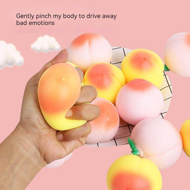 Đồ Chơi Nắn Bóp Đàn Hồi Giảm Stress Hình Quả Đào