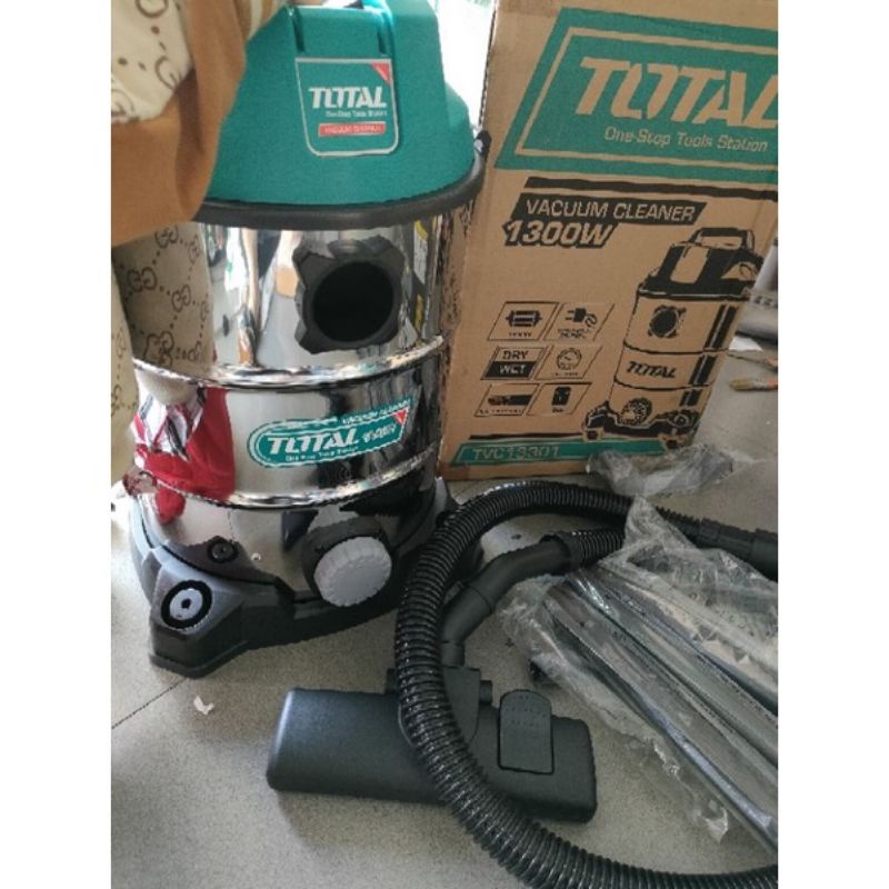 Máy hút bụi công nghiệp 30L TOTAL 1300w  Hút khô và nước đều được