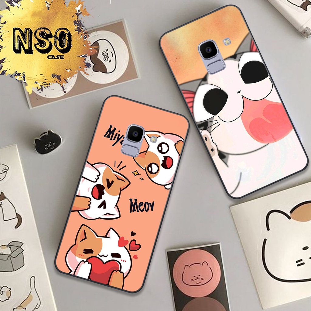 Ốp Samsung J4 / J6 PLUS / J6 in hình họa tiết Mèo Cute Đáng Yêu Đẹp Hot Trend 2023