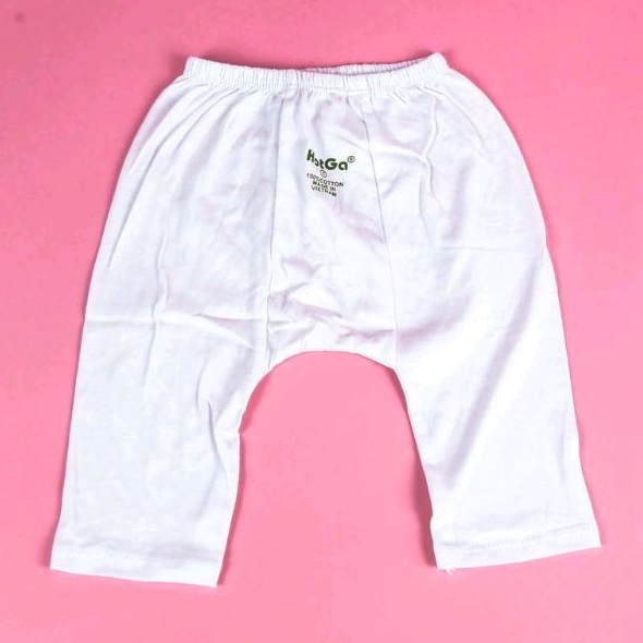 Quần Dài Sơ Sinh Trắng HotGa, Quần Dài Rã Đáy Cho Bé Sơ Sinh Mặc Tã Từ 3 - 12 Kg