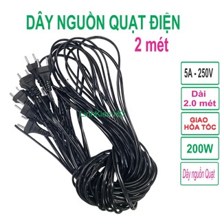 Combo 10 sợi Dây nguồn tròn quạt điện 2 mét - LinhKien HD