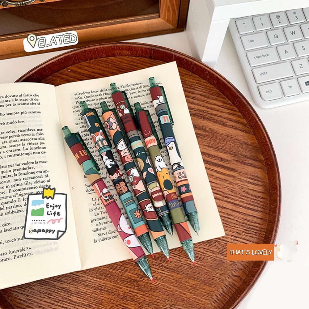 Bút Bi 0.5mm Họa Tiết Hoạt Hình Động Vật Dễ Thương