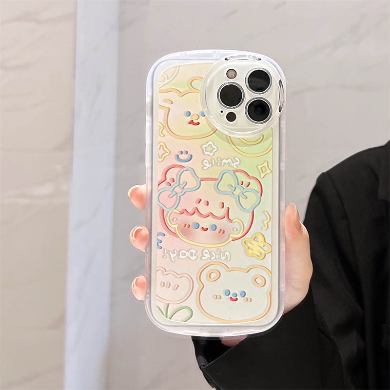 Ốp Điện Thoại Hình Thỏ Mắt To Cho OPPO A17 A57 2022 A77 A77S A15 A16 A16K A54 A53 A12 A5S A7 A3S A12E A31 A52 A83 A92 A37 F7 F9 A1K F1s