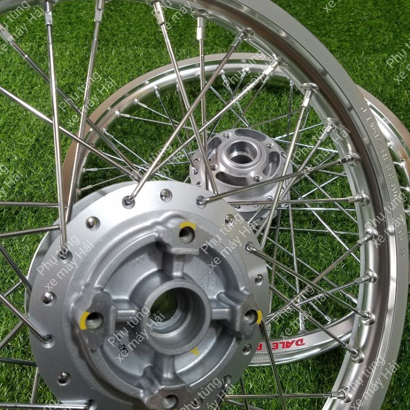 Bánh căm exciter 135 đùm x1r bạc căm mạ crom yaguso thái niềng nhôm kèm đĩa trước sau như hình msp 0152