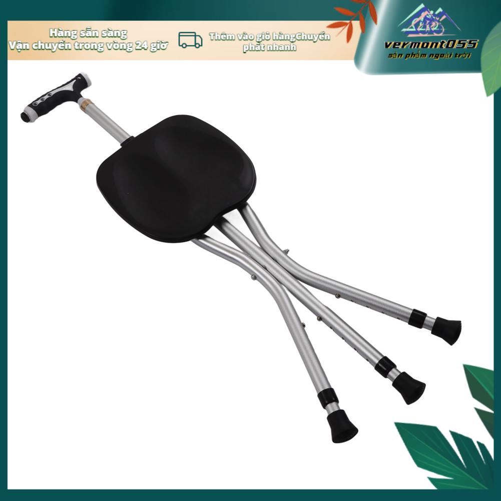 Vermont055 Phân Mía Có Thể Gập Lại Chống Trơn Trượt Điều Chỉnh Chiều Cao Ghế Nạng Hợp Kim Nhôm Đèn Pin Cho Người Tuổi