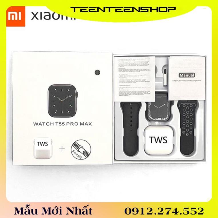 Đồng Hồ Thông Minh 2 Trong 1 2022 xiaomi T55 Pro Max T55 Pro Max Màn Hình 1.71 Inch T55 Pro Max Và Phụ Kiện