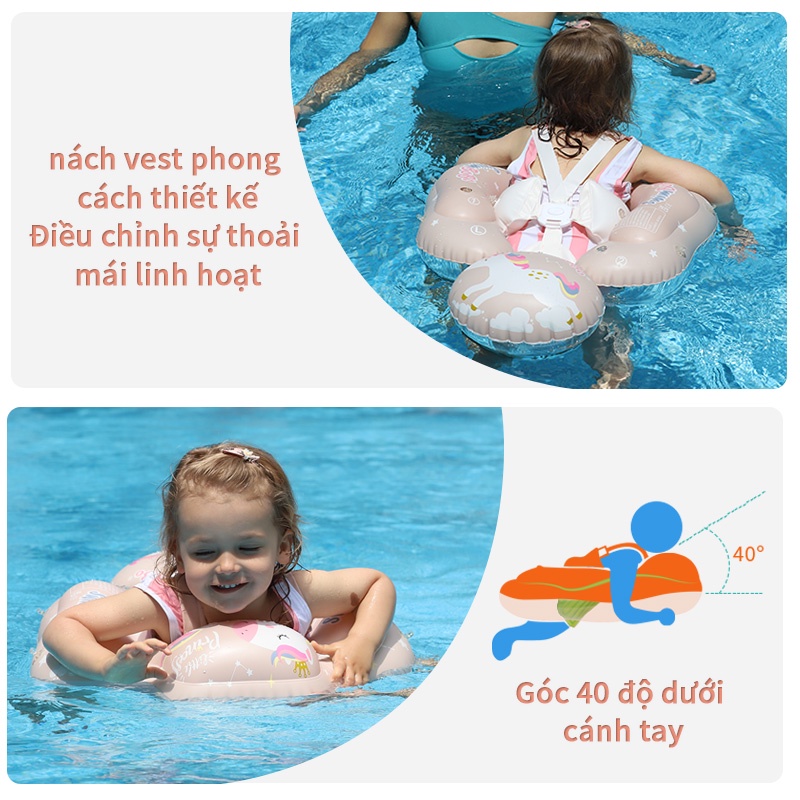 Phao Bơi Tròn Họa Tiết Hoạt Hình Đáng Yêu Cho Trẻ Em