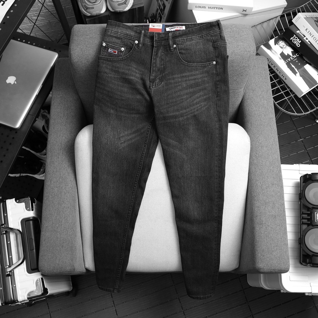 Quần Jean tommy chuẩn form slimfit vải chính phẩm dày dặn co dãn nhẹ