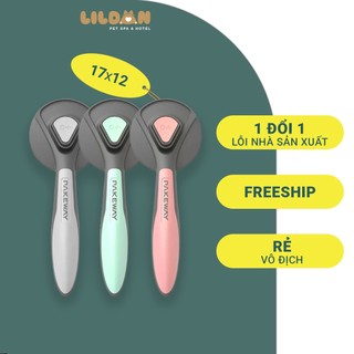 Pakeway lược chải lông gỡ rối lông cho chó mèo có nút bấm lấy lông
