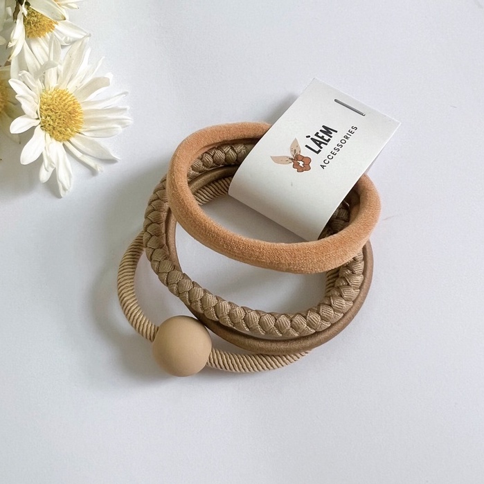 Combo Dây Buộc Tóc Đính Hạt T03 LAEM