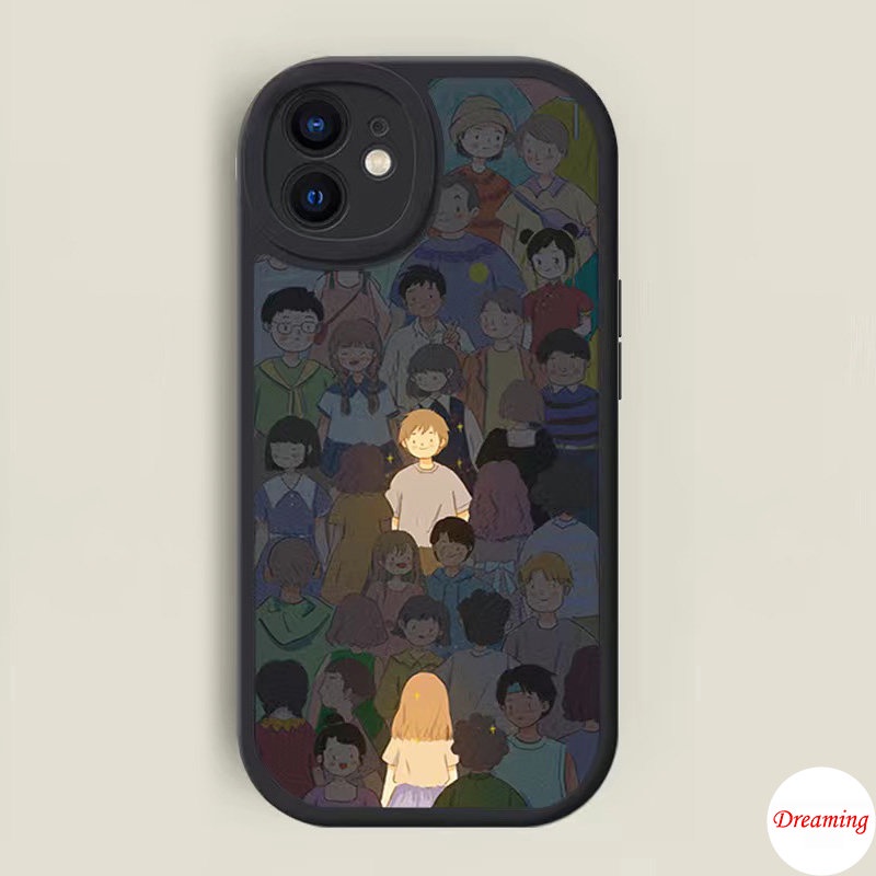Ốp Điện Thoại Dẻo Họa Tiết Đôi Mắt To Dễ Thương Cho iphone 15 14 13 12 11 pro x xr xs max se 2020 6 6s 7 8 plus