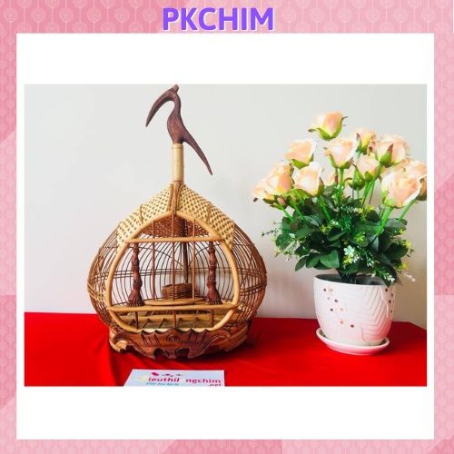 Lồng cu gáy Pkchim lồng nuôi chim cu gáy quả đào phụ kiện lồng chim