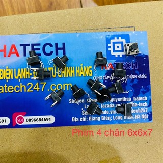 Nút nhấn phím bấm 4 chân 6x6x7 túi 50 chiếc