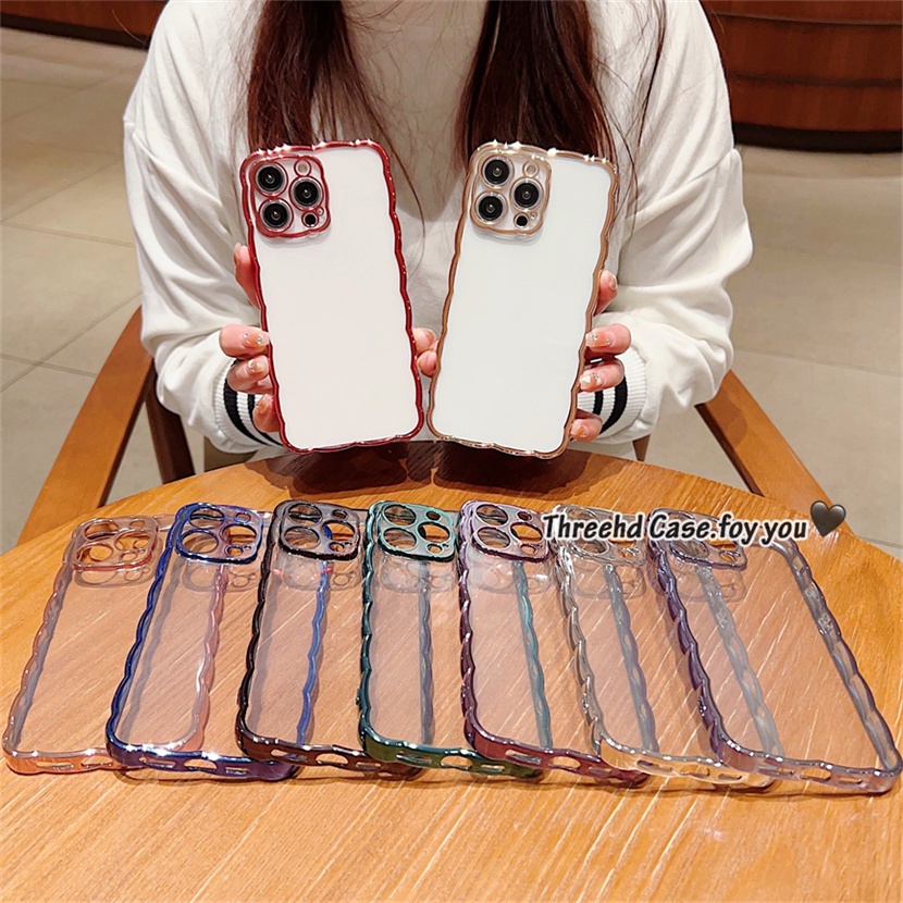 Ốp Điện Thoại Trong Suốt Mạ Viền Sang Trọng Cho iPhone 14 13 12 11 Pro Max SE2020 X XR Xs Max 7 8 Plus