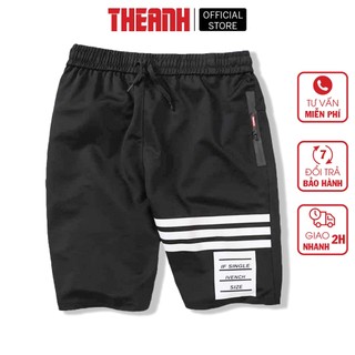 Quần Short nam thể thao 3 sọc trắng ngang ép logo cao cấp thời trang T506