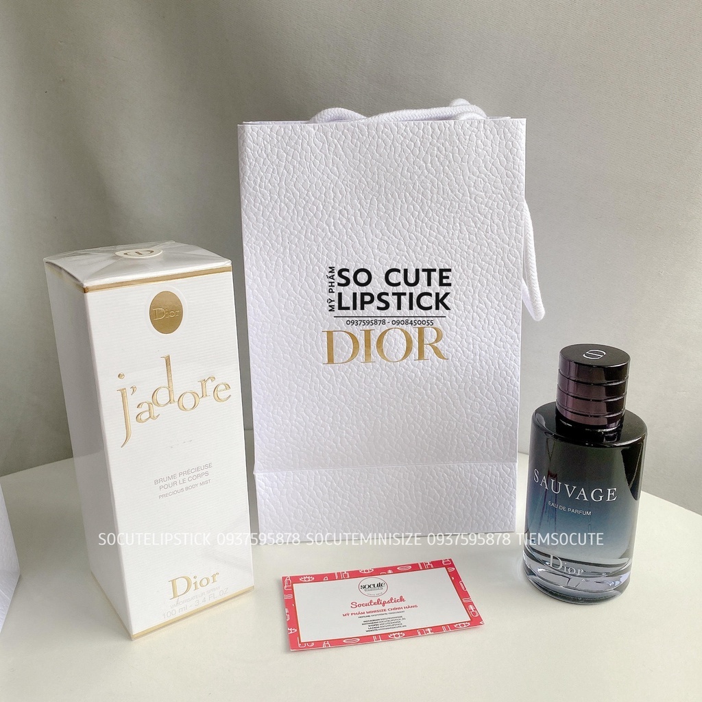 Túi giấy Dior chính hãng 14.5x5x13 và 14.5x8x22.5