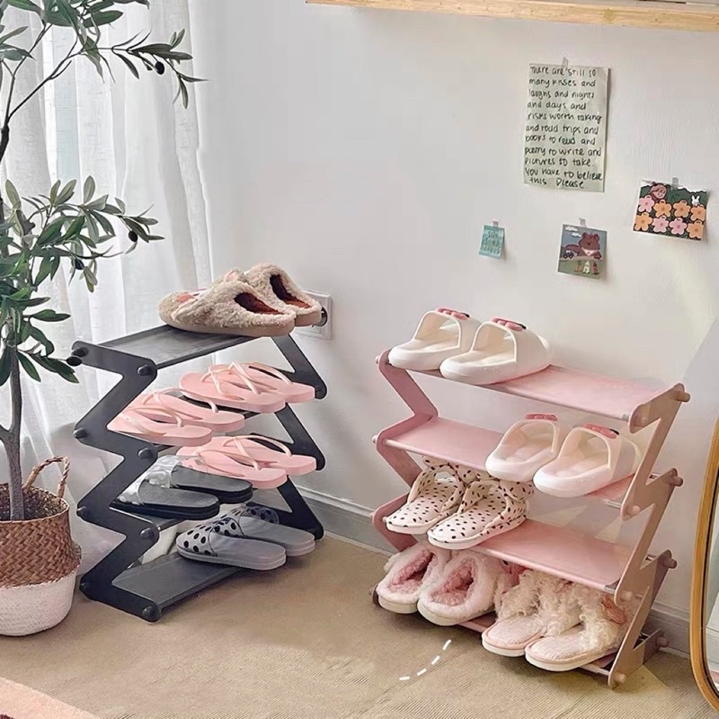 Kệ Giày Dép ZicZac 4 Tầng Tiện Dụng Đa Năng Kiểu Dáng Đẹp Phù Hợp Giá Để Đồ Decor Phòng