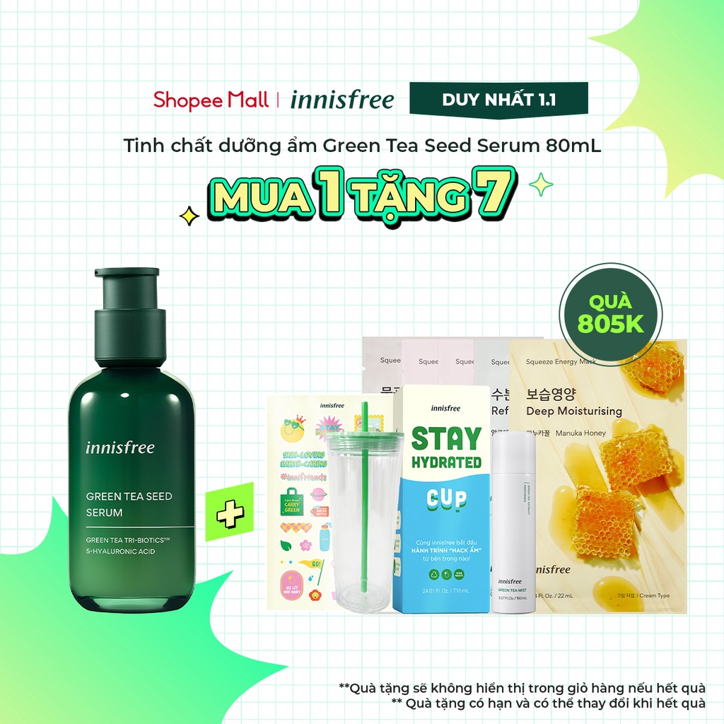 Tinh chất dưỡng ẩm innisfree Green Tea Seed Serum 80ml